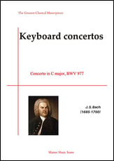 Concerto in C major, BWV 977 piano sheet music cover